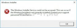 Windows installer service could not be accessed